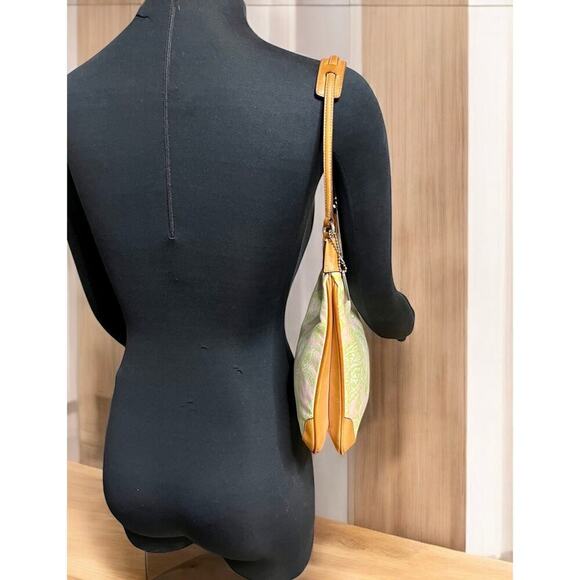 Vintage Coach 8913 Girlie Floral Twill Hobo & Matching Wristlet - Picture 12 of 15